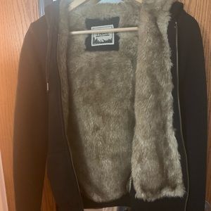 TNA fur hoodie/coat/jacket